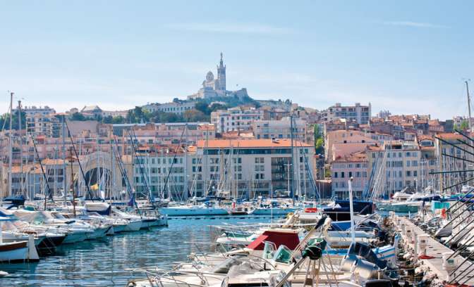 Boten in de haven van Marseille