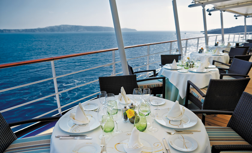 Restaurant met zeezicht rederij Seven Seas 