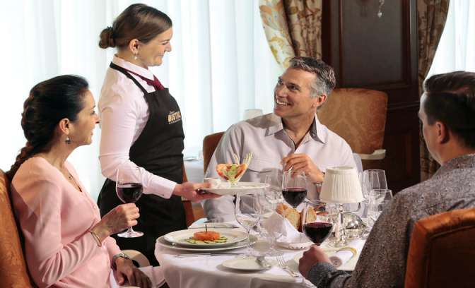 Jacques Bistro aan van het luxe schip Oceania Insignia