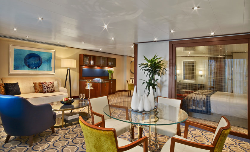 Onwer suite aan boord van Seabourn Ovation